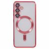 For Samsung Galaxy S24 Magnetic Case Electroplated TPU Phone Cover with Lens Film