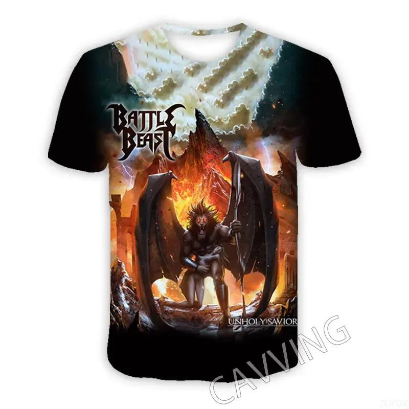 3D-печатная футболка Battle Beast Rock Casual Хип-хоп футболка Топ в стиле Харадзюку для мужчин и женщин