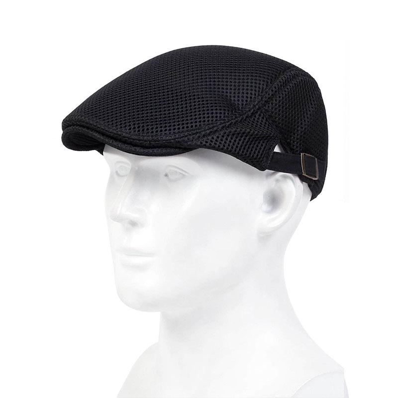 Мужские сетчатые кепки газетчика, шляпы британских художников, весенние и летние вентилируемые береты, регулируемая плоская кепка, хип-хоп береты