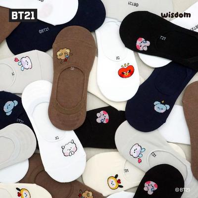 (Бантан Бойз)  BT21 minini FAKE SOCKS, полный комплект из 7 персонажей, официальный, оригинальный, аутентичный, K-POP, айдол