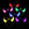 Glowing Toys Children Adults Halloween And Christmas Party Decor LED Funny Devil Horn Light Up Headband Hair Hoops Flashing Horn