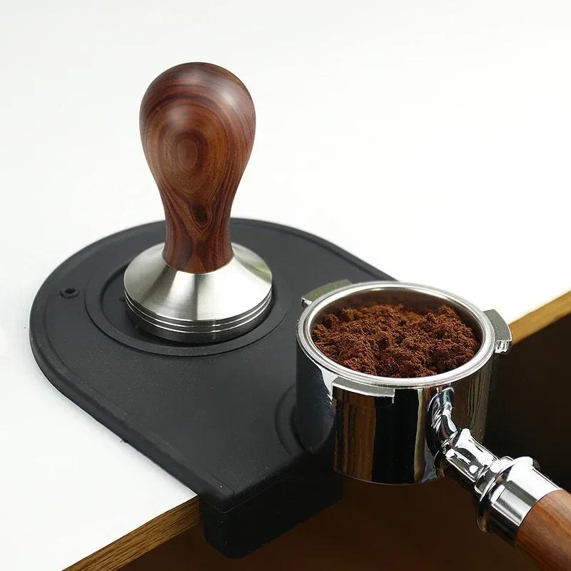 Коврик из кофейного порошка Нескользящая силиконовая станция для темперовки Коврик для эспрессо для дома Кафе Инструменты бариста Черные аксессуары Кухонные принадлежности