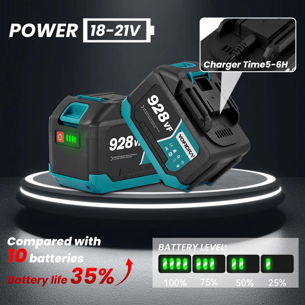 Yofidra 388VF 928VF перезаряжаемая литиевая батарея 22500 мАч 15000 мАч литий-ионная батарея для электрической цепной пилы дрели гаечного ключа электроинструмента