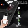 Smart Lock with 120 degrees  Wide Angle Camera and Smart Doorbell Aluminum Alloy Keyless Entry Lock Handle Biometric for 35-60mm   Home