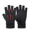 Солнцезащитные перчатки для вождения, рыбалки, с двумя открытыми пальцами, из ледяного шелка, противоскользящие, дышащие, для фитнеса, велоспорта, быстросохнущие