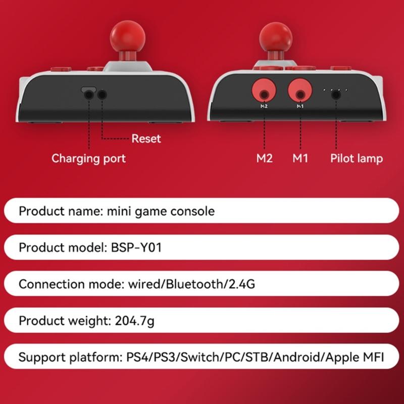 Игровой джойстик Проводной-Совместимый с Bluetooth/2.4G Подключение Аркадная игровая консоль Рокер для