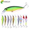1pc HENGJIA Minnow Fishing Lure 5colors Plastic Hard Baits with Rattles for Sea Fishing