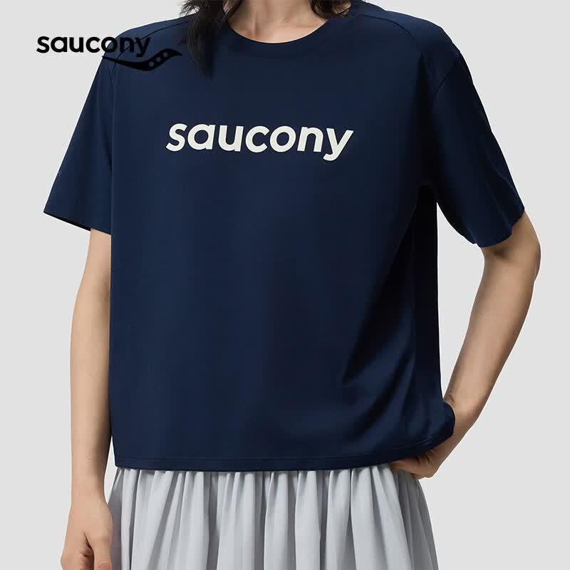 SAUCONY Женская спортивная футболка 2026 года для летнего городского образа жизни
