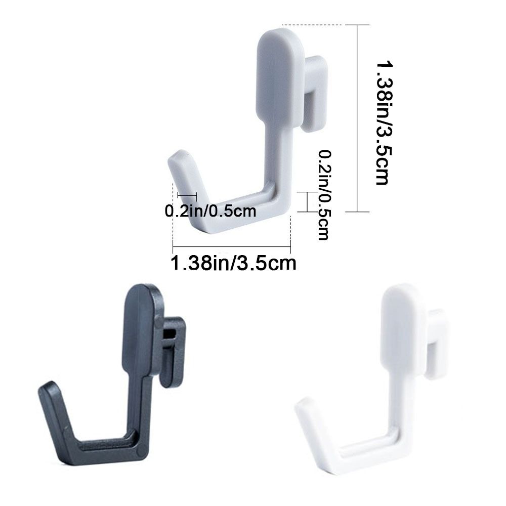 10 шт. Универсальный пластиковый крючок для перфорированной панели Черный/Белый/Серый Сверхпрочный крючок для перфорированной панели J-образной формы Настенная полка для хранения для дома