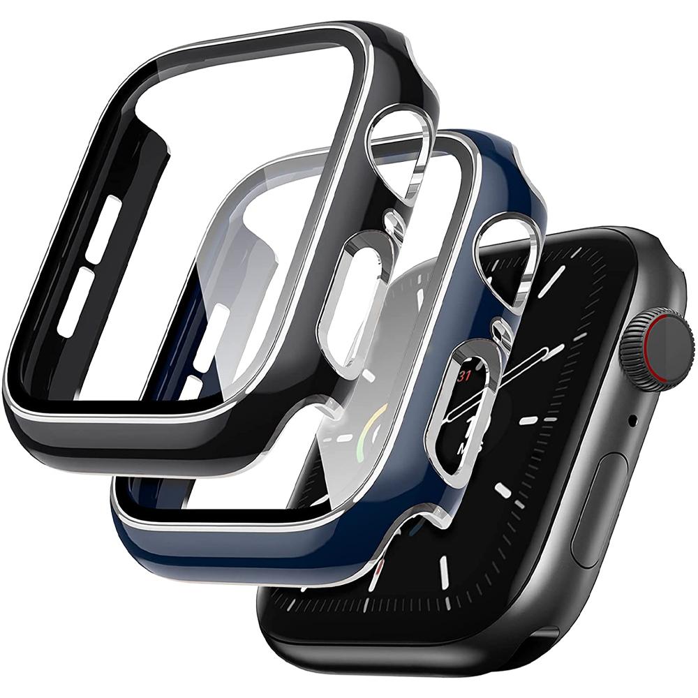 Чехол для Apple Watch 45мм 41мм 44мм 40мм 42мм аксессуары Защитное стекло для экрана iWatch series 9 7 8 5 6 SE 3 4