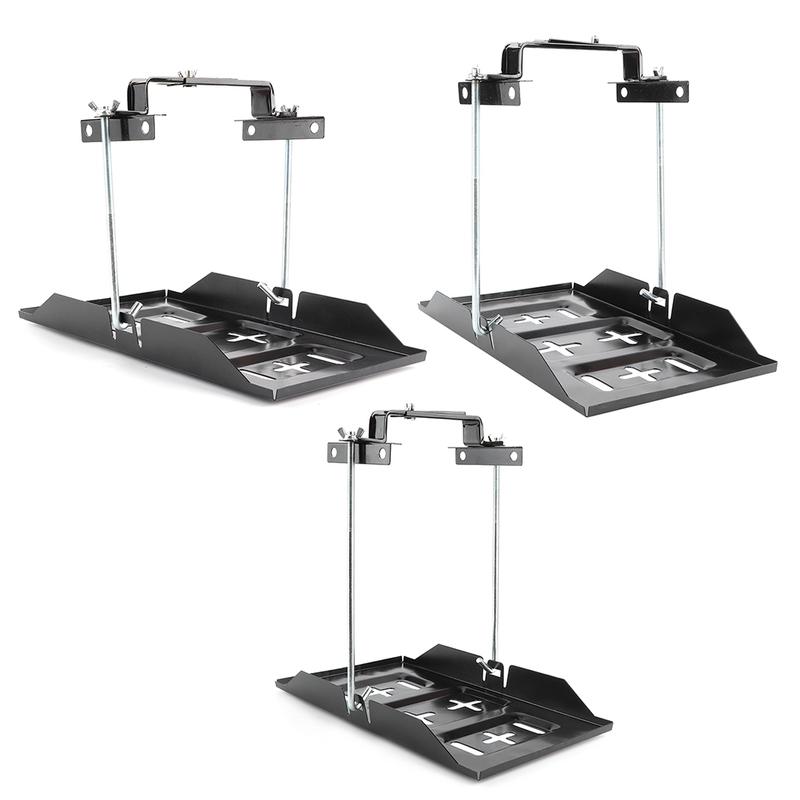 Battery Hold Bracket Battery Tray Bracket Storage Battery Holder Tray Mount Hold Down Clamp Bracket Kit Car Accessory