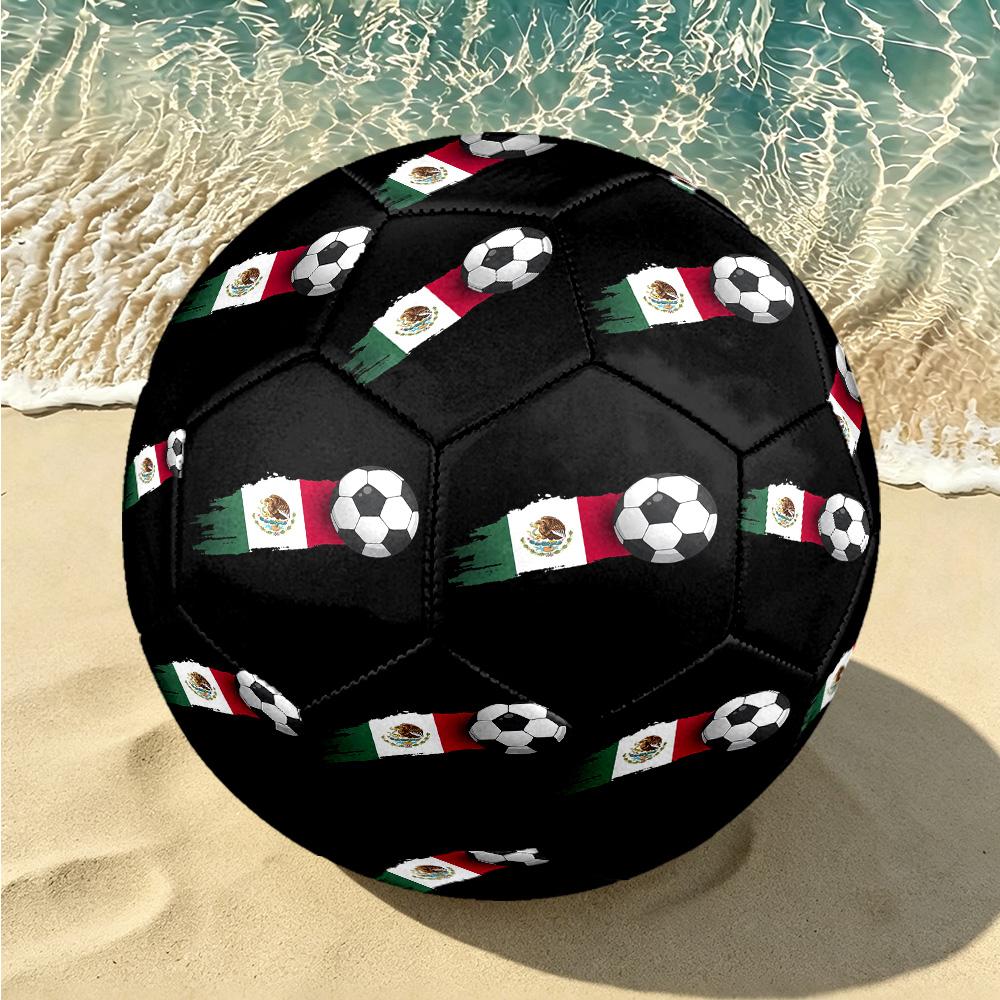 1pc Mexico Soccer Crest Office Size 5 Soccer Ball, Suitable for Practice Matches/tournament Training,Lightweight and Durable mxg7032