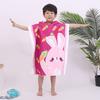 Children Bath Towel Cartoon Printing Kids Beadch Hooded Bath Wrap Poncho Quick-drying