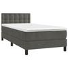 3141510 vidaXL Divan Bed and Mattress Dark Grey 80x200 Cm Velvet