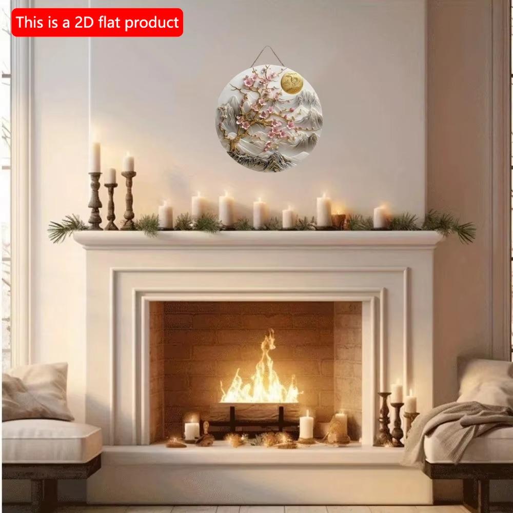 Деревянное настенное украшение в древнем стиле с художественным дизайном - 20 см