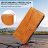 For iPhone 17 Pro Wallet Case T-Shape Lines Leather Phone Cover Stand