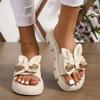 Летняя новая мода повседневная износостойкая элегантная однотонная женская обувь толстая подошва однотонные пляжные сандалии женская обувь