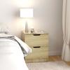 VidaXL Bedside Table Sonoma Oak 40x40x50 Cm Chipboard