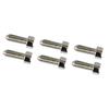 6PCS Guitar Hex Head Screws Double Tremolo Bridge Saddle String Locking Screw with Taper Tip Silver