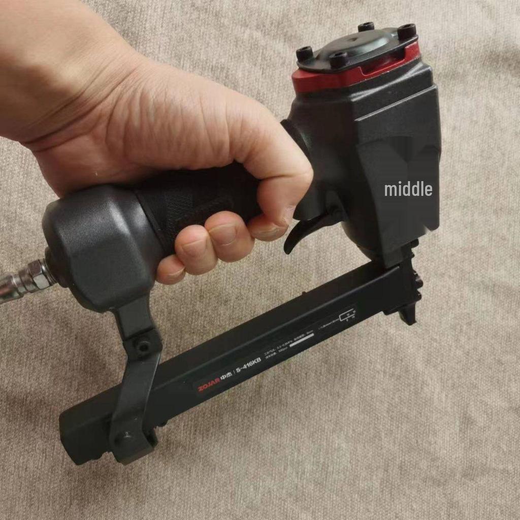 Premium Zhongjie 425K Pneumatic Staple Gun: Rattan Weaving, Steel Wire, Window Mesh, Nail Gun