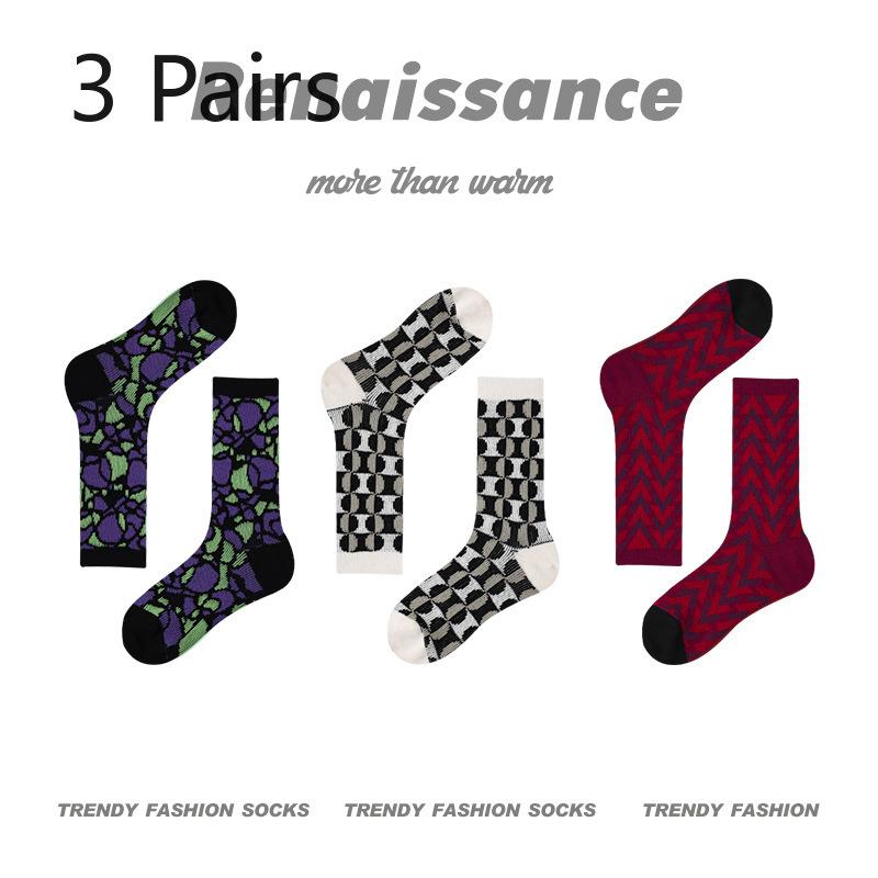 3 пары женских весенне-осенних носков-гольф в стиле ретро, новый тренд