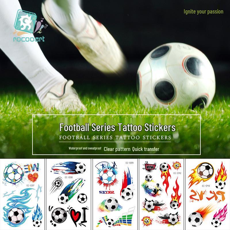 Ruikalong Waterproof World Cup Football Fan Face Tattoo Sticker.