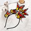Yousheng Женская повязка на голову с разноцветными бабочками Декор Свадебная повязка на голову Вечеринки Косплей Хэллоуин Аксессуары для волос