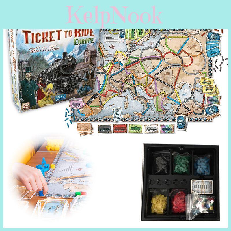 Настольная игра Ticket To Ride Europe Для Быстрой и Легкой Настройки Семейное Развлечение