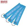 Remove Before Flight 3pcs/set Sky Blue Embroidery Key Fobs Chains Keychains Aviation Gifts