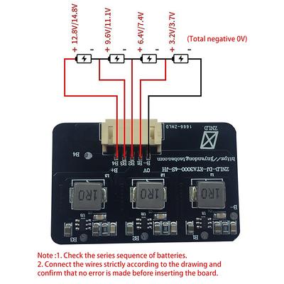 Bms 2S-8S 1.2A Балансировочная плата Lifepo4 Lto Литиевая батарея Активный эквалайзер Балансир Плата передачи энергии Bms 4S 8S