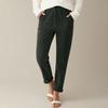 Corduroy Pants For Women Casual Drawstring Elastic High Waist Straight Leg Pants Loose Comfy Trousers With Pockets