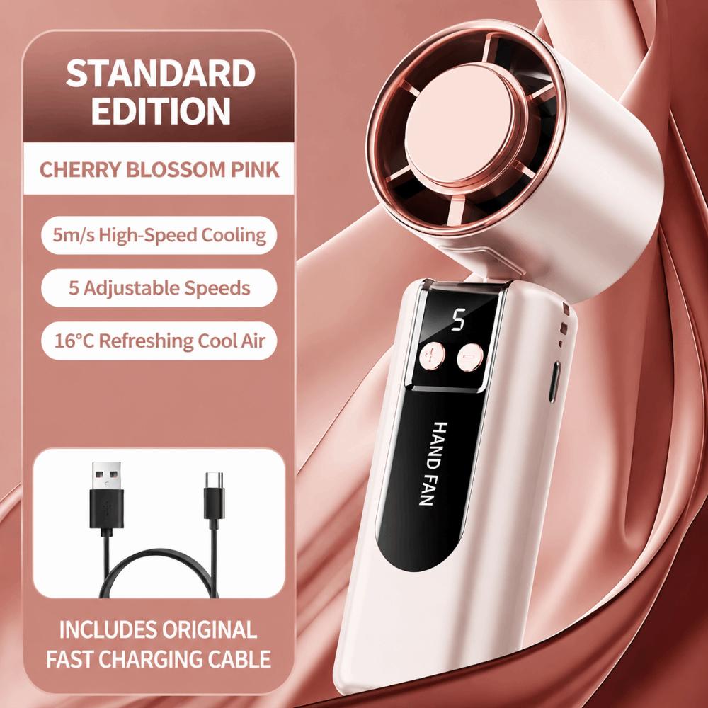 199-speed High-speed Handheld Fan Digital Display Air Conditioner Fan New Portable Fan Outdoor