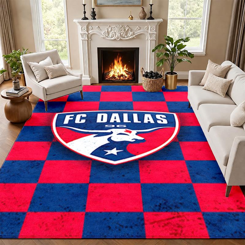 FC Dallas Carpet Door Mat for Living Room or Bedroom Protective Mat Under Chair Office Decoration Christmas Gift Birthday Present