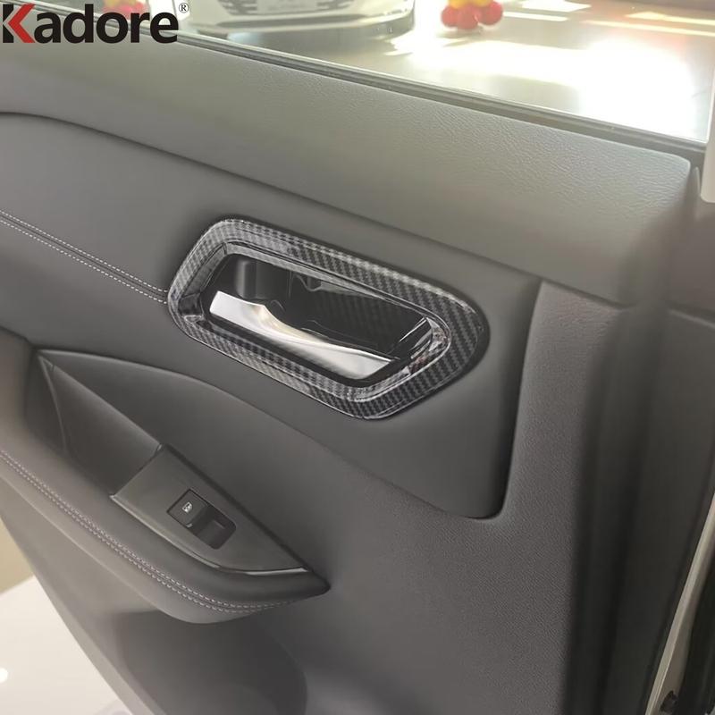 For Nissan Qashqai J12 2024 Carbon Fiber Car ide Inner Door Handle Bowl Cover Molding Trim Inteiror Accessories
