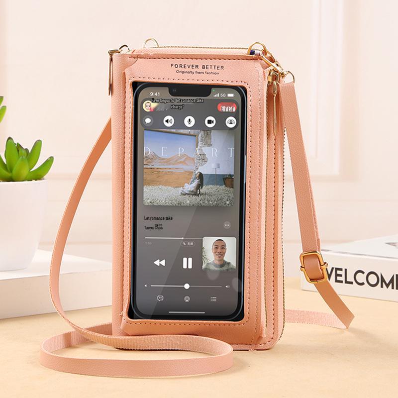 2025 Женская сумка через плечо с сенсорным экраном против кражи - Многофункциональная, Прозрачная, Ударопрочная, Кошелек и Маленький модный карман