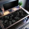 Black Gold Money Pattern Mouse Pad Large Computer Office Game Table Mat Rubber Anti-slip Stitched Keyboard Mats 90x40 Desk Pads