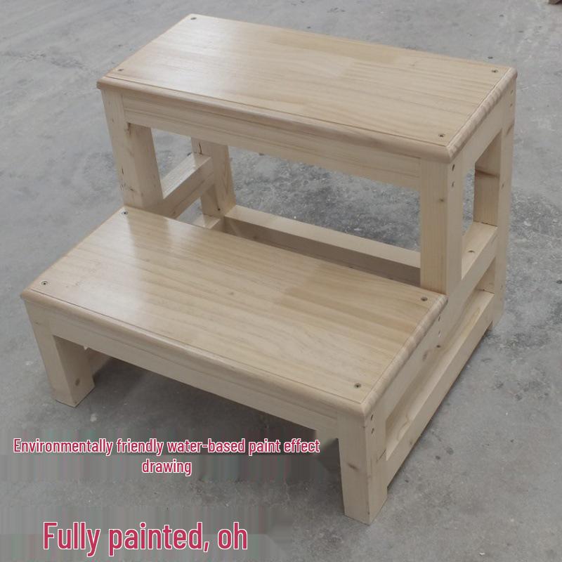 Компактная складная стремянка из массива дерева для дома