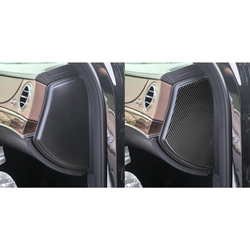 For Benz S-Class W222 2013- Real Carbon Fiber Sticker Front Slot Dashboard Side Panel Car Accessories Interior decorative