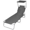 Day and Night - Day and Night Folding Lounger with Gray Steel Canopy
