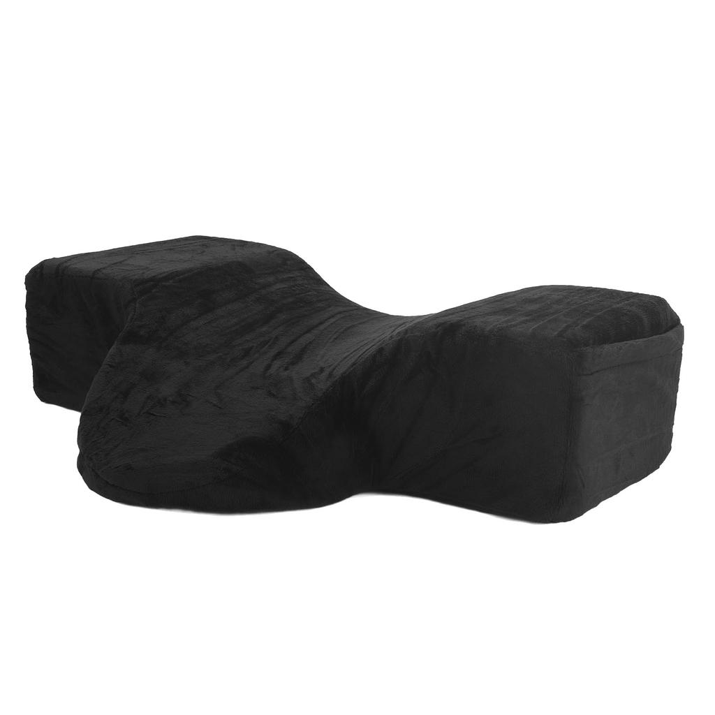 U Shaped Pillow for Eyelash Extensions Curved Memory Foam Side Pocket Velvet Pillowcase Lash Bed Pillow with Neck Back