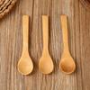 5Pcs Condiment Coffee Dishes Spoons Bamboo Wooden Spoon Teaspoon Dessert Spoon  Kitchen