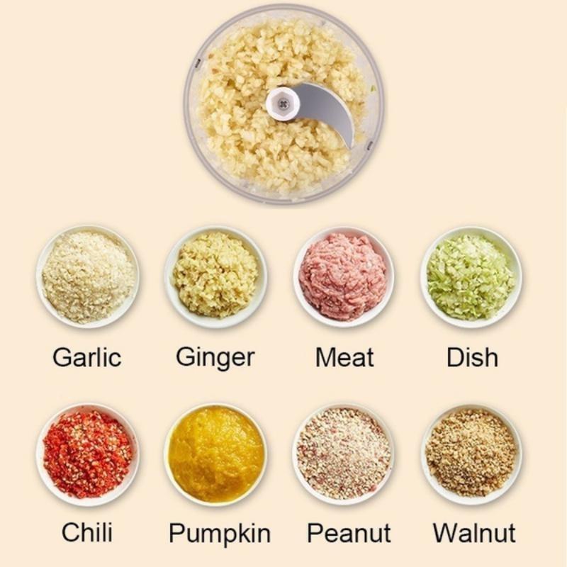 (100/250ml)2023 Upgraded Wireless Electric Garlic Masher Press Stirrer Chopper Vegetable Kitchen Garlic Potato Meat Shredder