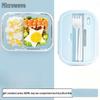 Ru Han Microwavable Glass Food Container with Cutlery Lid
