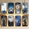 Игровой W-Warframe Чехол для телефона с HD-печатью Для iPhone17,16,15,14,13,12 Plus,Max Мягкий силиконовый Черный чехол