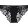 Lace Triangle Mid-Rise Comfortable Solid Color Underwear Women Underwear Black QF7919AD-UB1