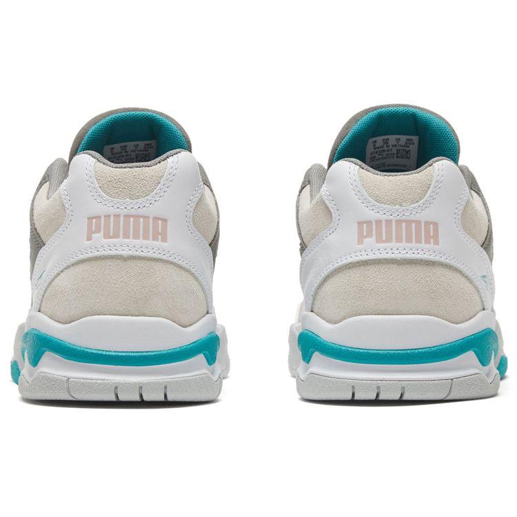 Puma Performer Винтажные кожаные кроссовки на шнуровке с низким верхом и массивной подошвой Унисекс кроссовки Серо-белые 374129-01