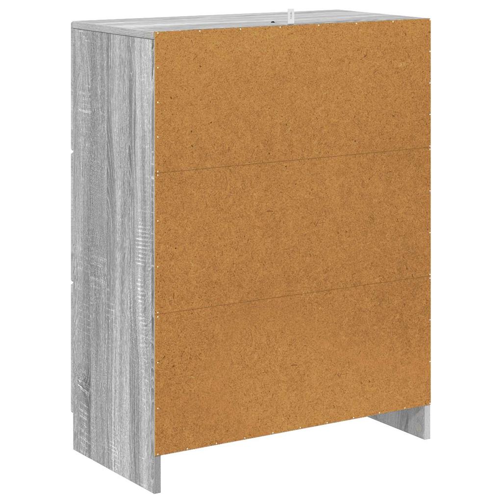 Drawer Cabinet Grey Sonoma 66 x 34.5 x 87 cm Particleboard