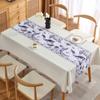 Водонепроницаемая и маслостойкая скатерть из ПВХ, прямоугольная минималистичная скатерть с цветочным рисунком для чая