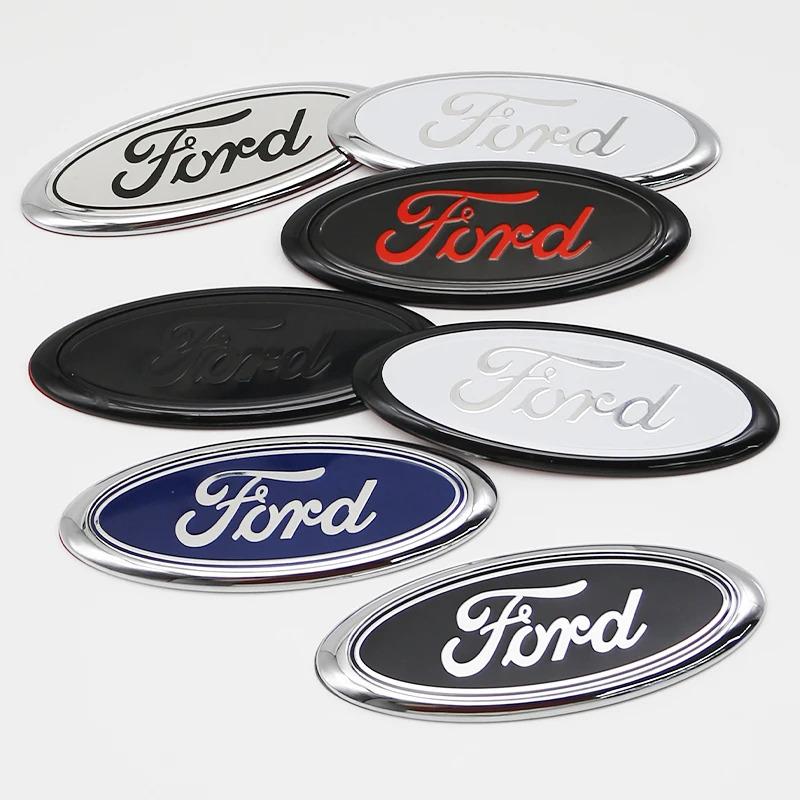 Car Styling Front Hood Emblem Rear Trunk Badge Grille Logo Sticker For Ford Focus MK3 Ranger Mondeo Fiesta S-Max MK4 Kuga