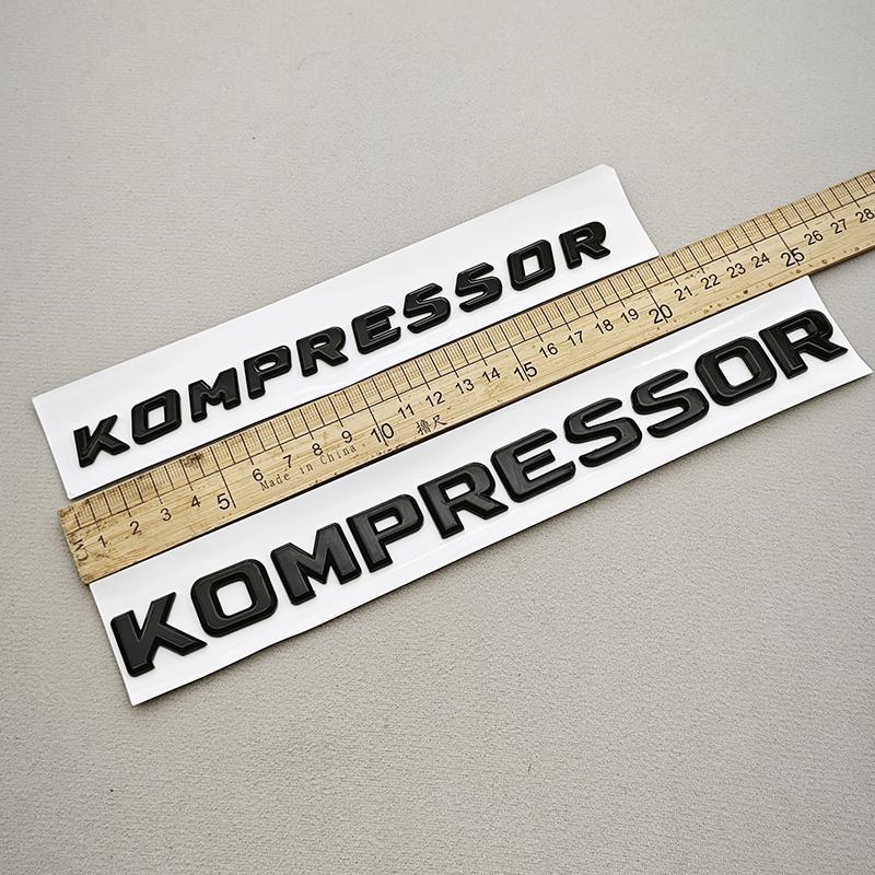 3D ABS Car Letters Logo Kompressor Fender Side Badge Trunk Emblem For Mercedes Benz A B C E G S Series Sticker Accessories QP1